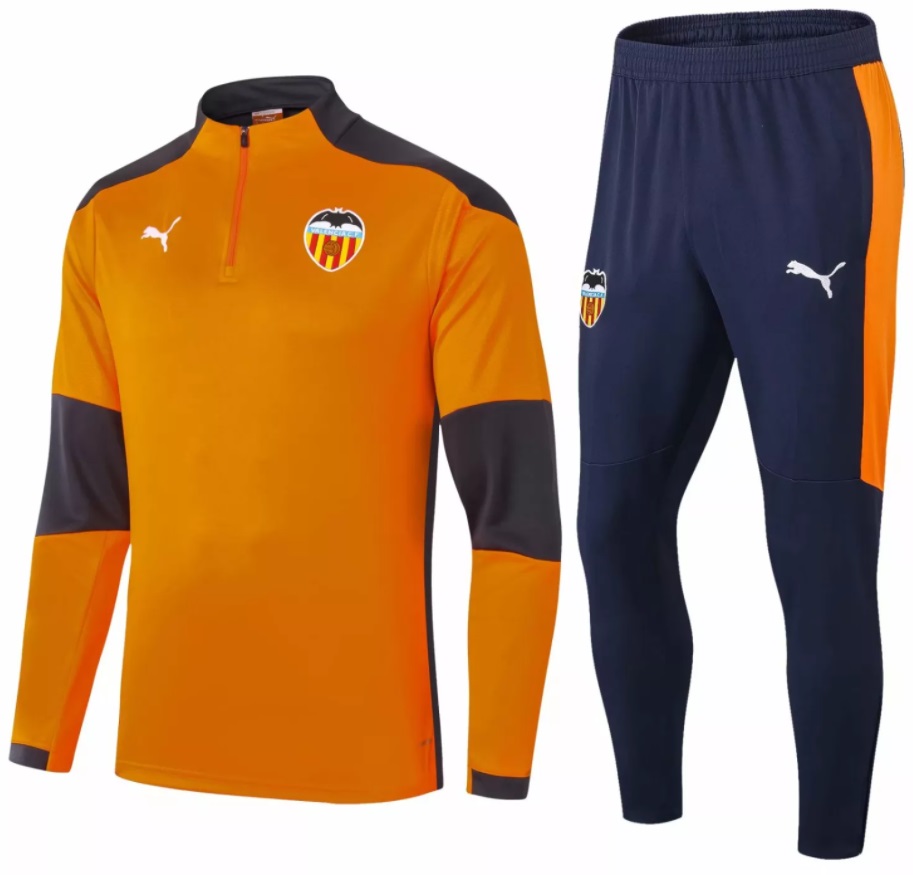 Kit treinamento oficial Puma Valencia 2020 2021 Laranja